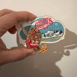 Disney parks Merry Christmas Holiday magnet with Mickey and Minnie and Pluto